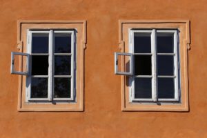 window, prague, twins